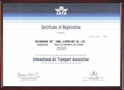 IATA资格证书.